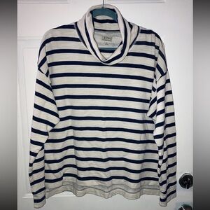 J. CREW 100% Cotton Vintage Fleece Striped Women’s XL Long Sleeve *e4887